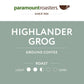 Paramount Coffee Company, Highlander Grog Medium Roast Ground Coffee, Flavored, 12 oz (Paramount Roasters)