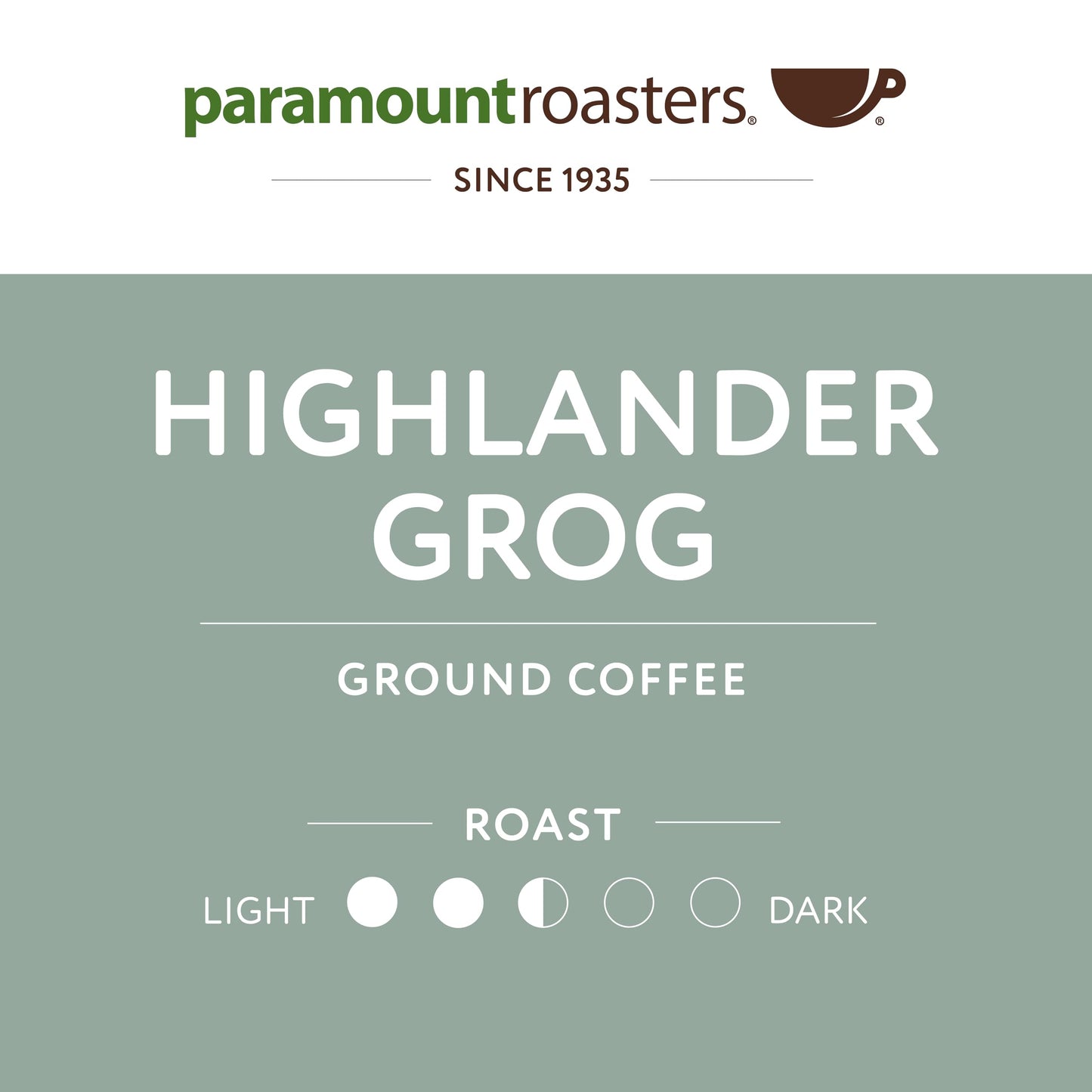 Paramount Coffee Company, Highlander Grog Medium Roast Ground Coffee, Flavored, 12 oz (Paramount Roasters)