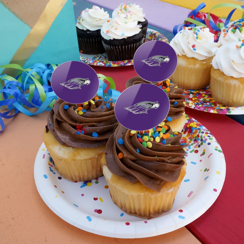 Uw Whitewater Primary Logo Cupcake Picks Toppers Decoration Set Of 6