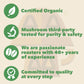 Harmonic Grounds Organic Mushroom Coffee Pods - Medium Roast with Lions Mane, Reishi, Chaga, & Cordyceps - 34 Count - Compatible with Keurig K-Cup