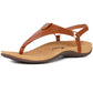 Athlefit Women'S Comfortable Orthopedic Sandals Thong Dressy T-Strap Orthotic Casual Summer Arch Support Brown Sandals Size 8