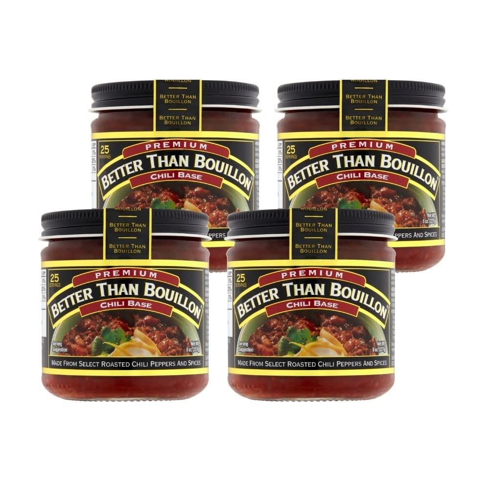 Better Than Bouillon Chili Base, Blendable Flavor, 8-Ounce Jar, Pack of 4