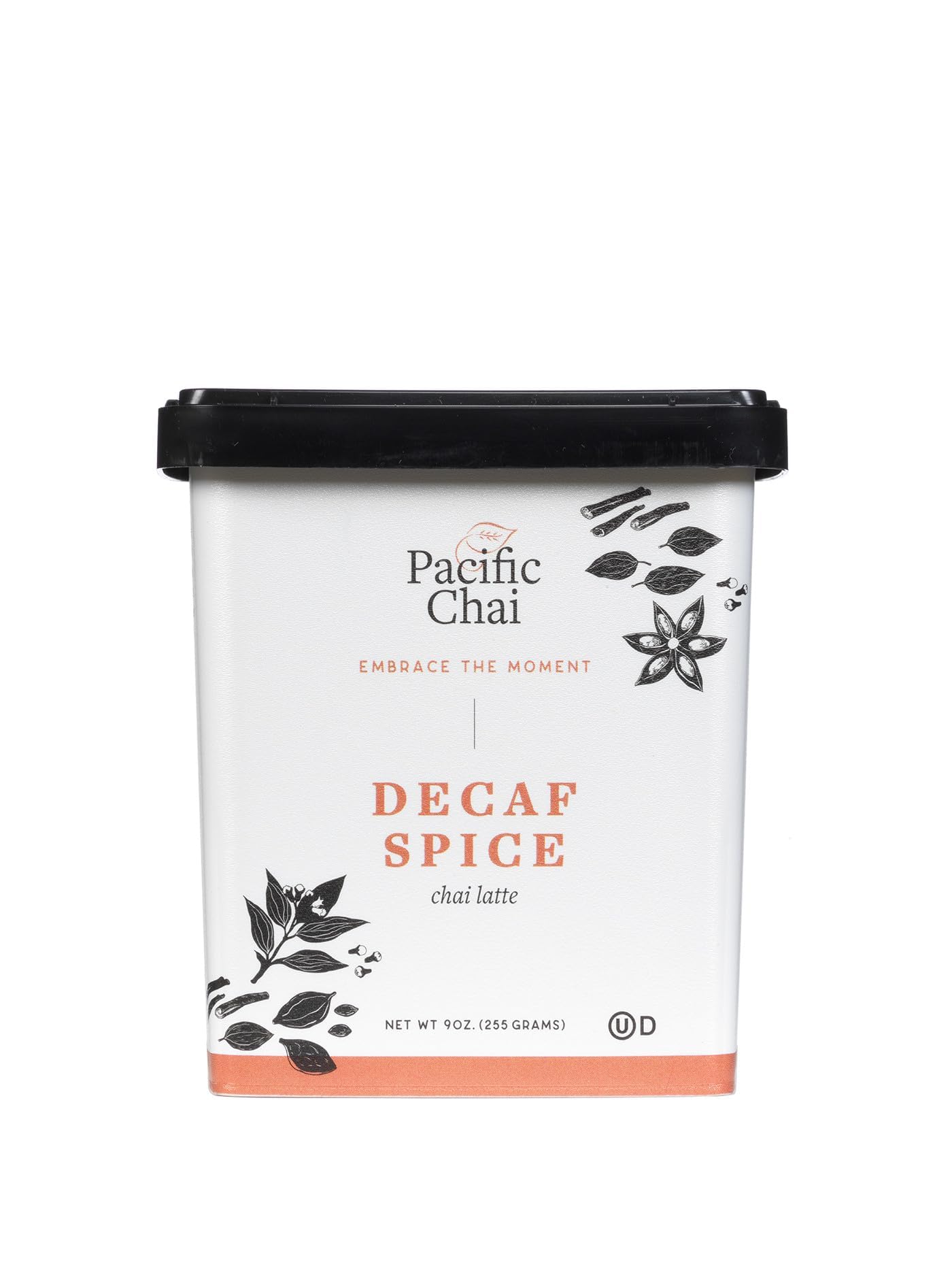 Pacific Chai Decaf Spiced Chai Latte, Instant Powered Dry Chai Tea Latte Beverage Mix, Gluten Free, Kosher, 9 Ounce (Pack Of 6)