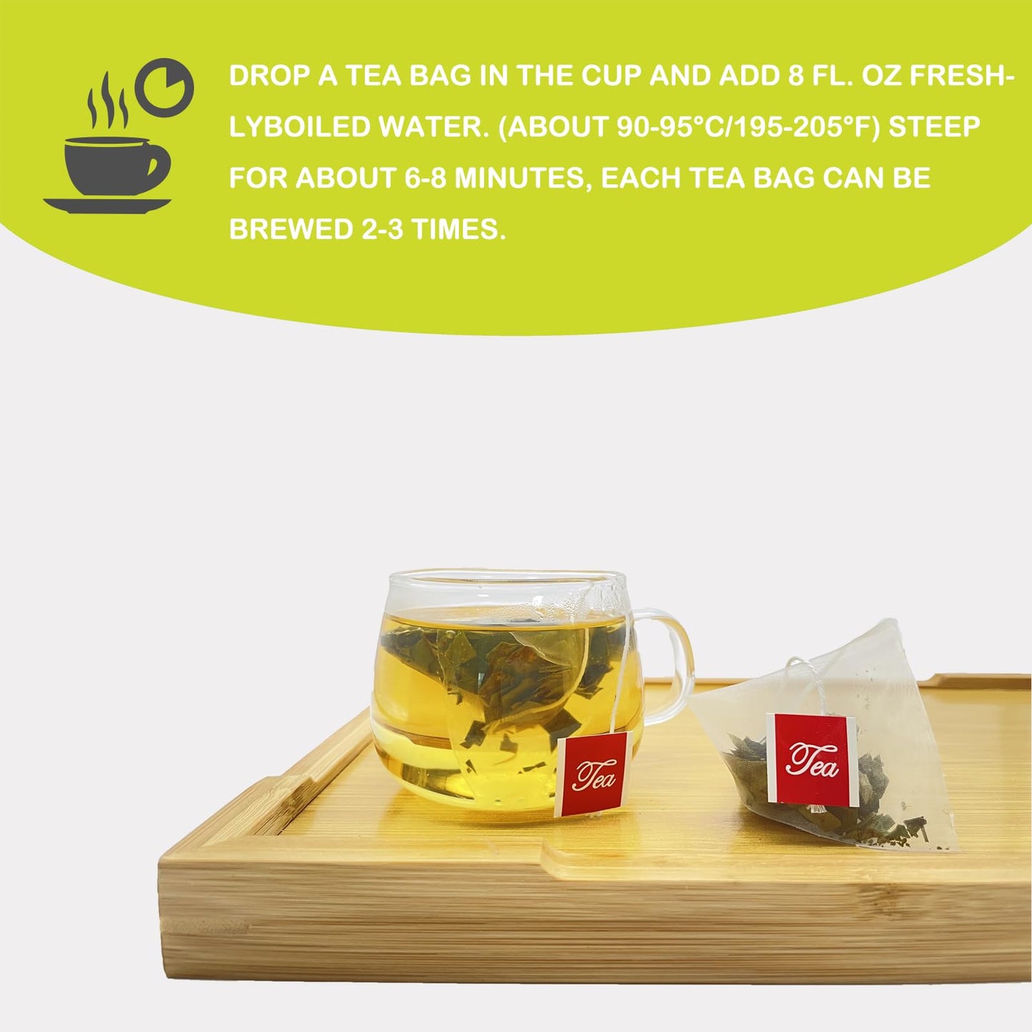 SAMCCI Soursop Leaves Tea Bags - 40 Count, 1.5g/bag, Non-GMO, Caffeine-Free, Pure Graviola Tea for Digestive and Skin Health