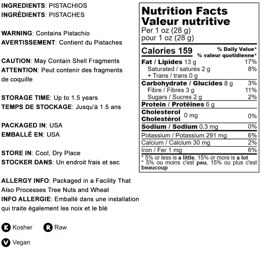 Food to Live California Pistachio Halves, Raw Unsalted Nuts, 16 Pounds, Vegan, Keto Snack