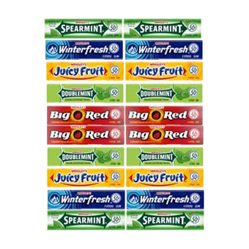 Wrigley'S Chewing Gum Assortment 40 Packs - 8 Packs Of Each (5 Flavors) Doublemint, Spearmint, Juicy Fruit, Big Red, Winterfresh