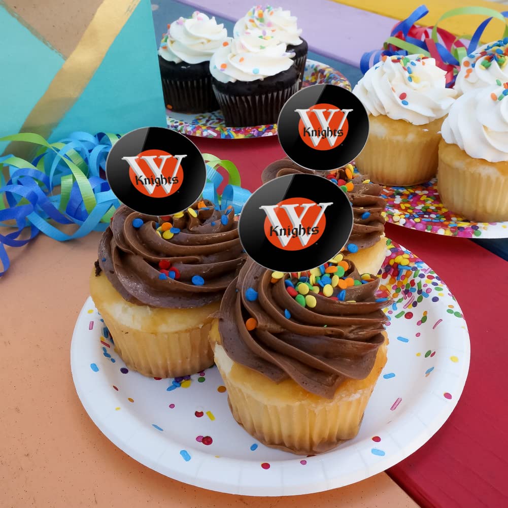 Wartburg College Secondary Logo Cupcake Picks Toppers Decoration Set Of 6