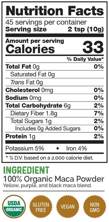 Herbazest Maca Powder Organic - 1 Lb - Usda Certified, Vegan & Gluten Free Superfood - Perfect For Smoothies, Juices, Baking, Yo