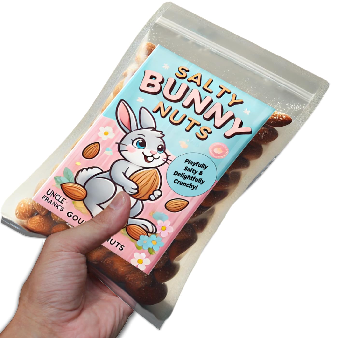 Salty Bunny Nuts - Gourmet Salted Roasted Almonds For Easter Basket Stuffers, Savory Easter Snacks, And Nutritious Holiday Treat