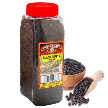 Angel Brand Black Peppercorns Whole - Premium Peppercorns for Grinders, Cooking, and Seasoning - Perfect Whole Black Pepper for 