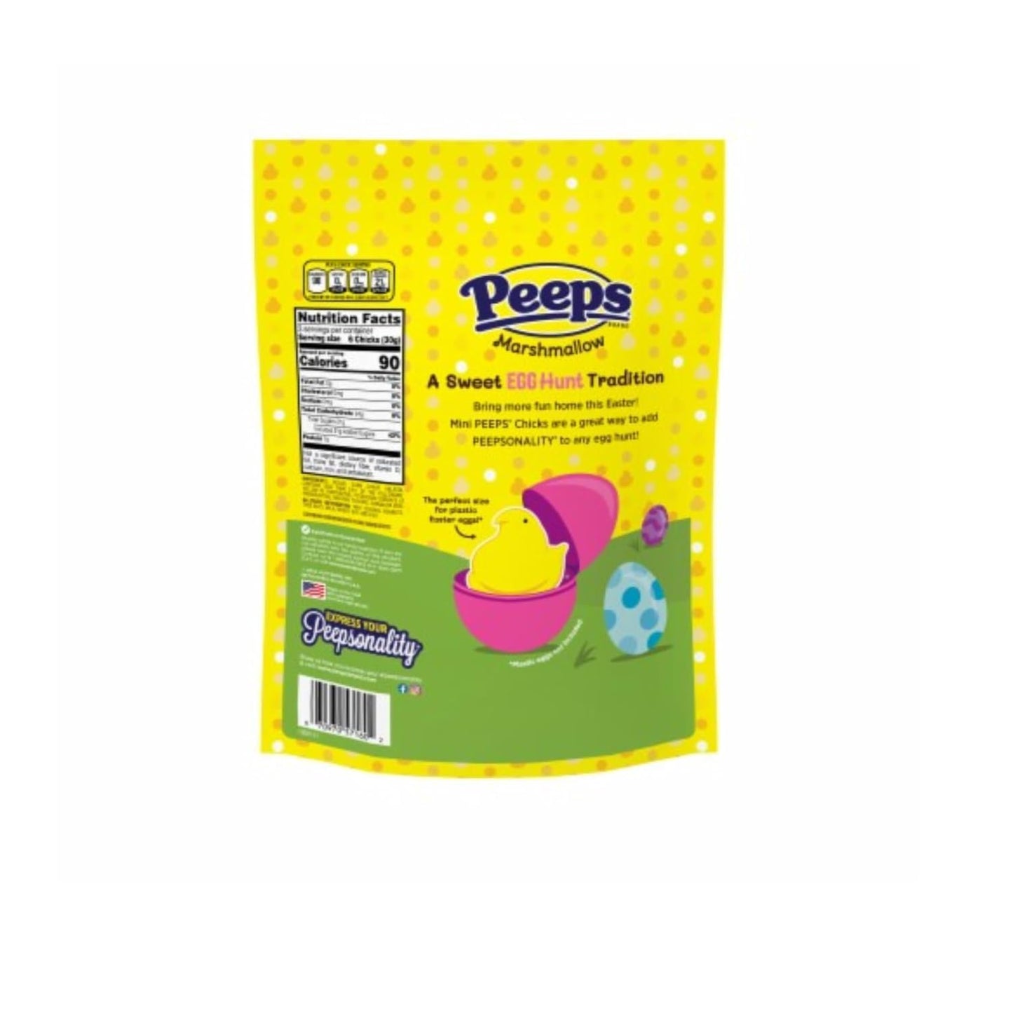 Yellow Peeps 18 Count Egg Hunt Bags - Pack Of 2-18 Individually Wrapped Peeps - Perfect For Easter - Great For Sharing With Frie