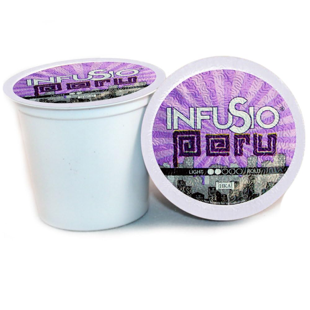 InfuSio Coffee Pods 96 Count, Medium Light Roast, Single Serve for Keurig K Cup® Brewers