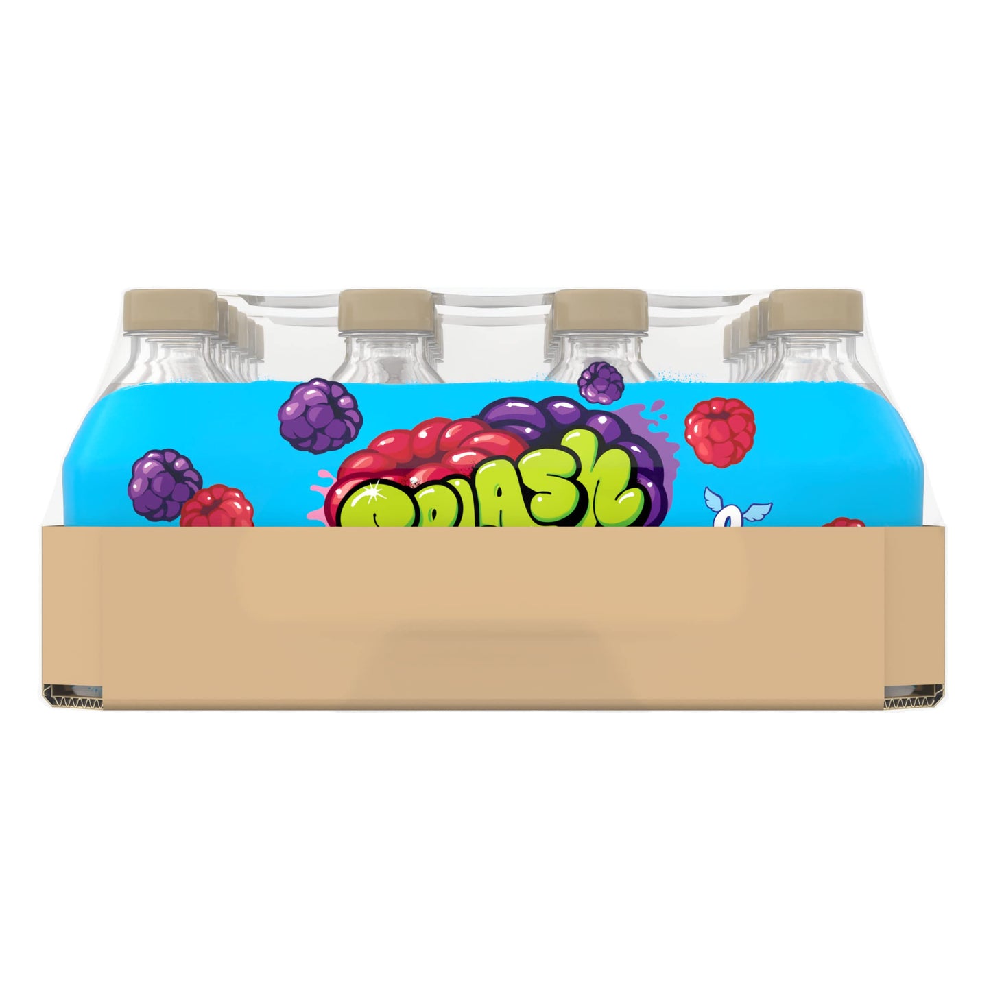 Splash Refresher Wild Berry Flavor Water Beverage, 8 Fl Oz Plastic Bottles (24 Count)