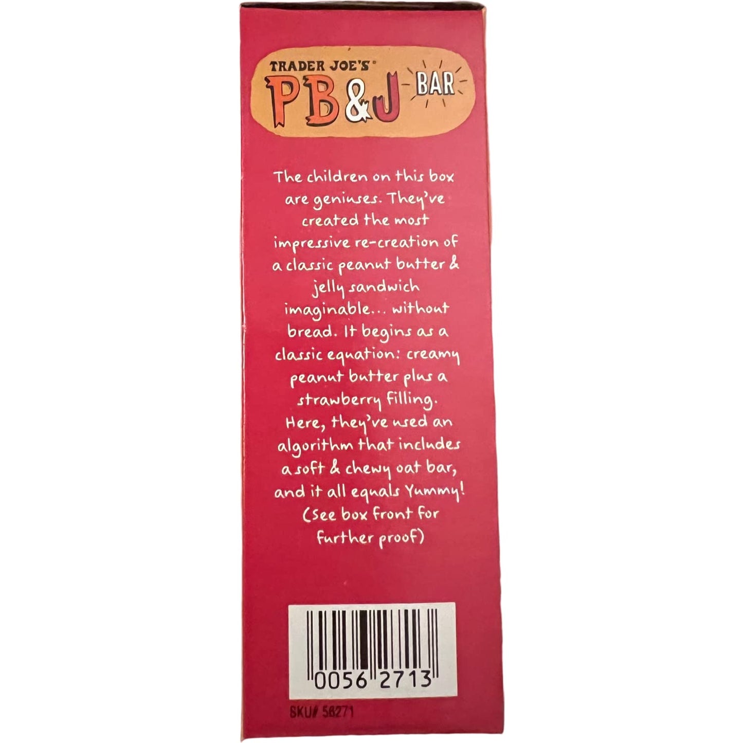Trader Joe'S Pb&J Peanut Butter Strawberry Fruit Oat Bar Gluten Free, 7.4 Oz (Pack Of 1)