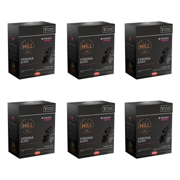 Mill Coffee Brewed Verona Blend Coffee K-Fee & Starbucks Verismo* Compatible | 72 Count (6 Boxes X 12 Pods) | Dark Roast Single