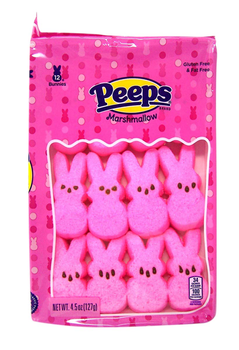 Peeps Easter Pink And Yellow Marshmallow Bunny Variety Pack, Pack Of 2