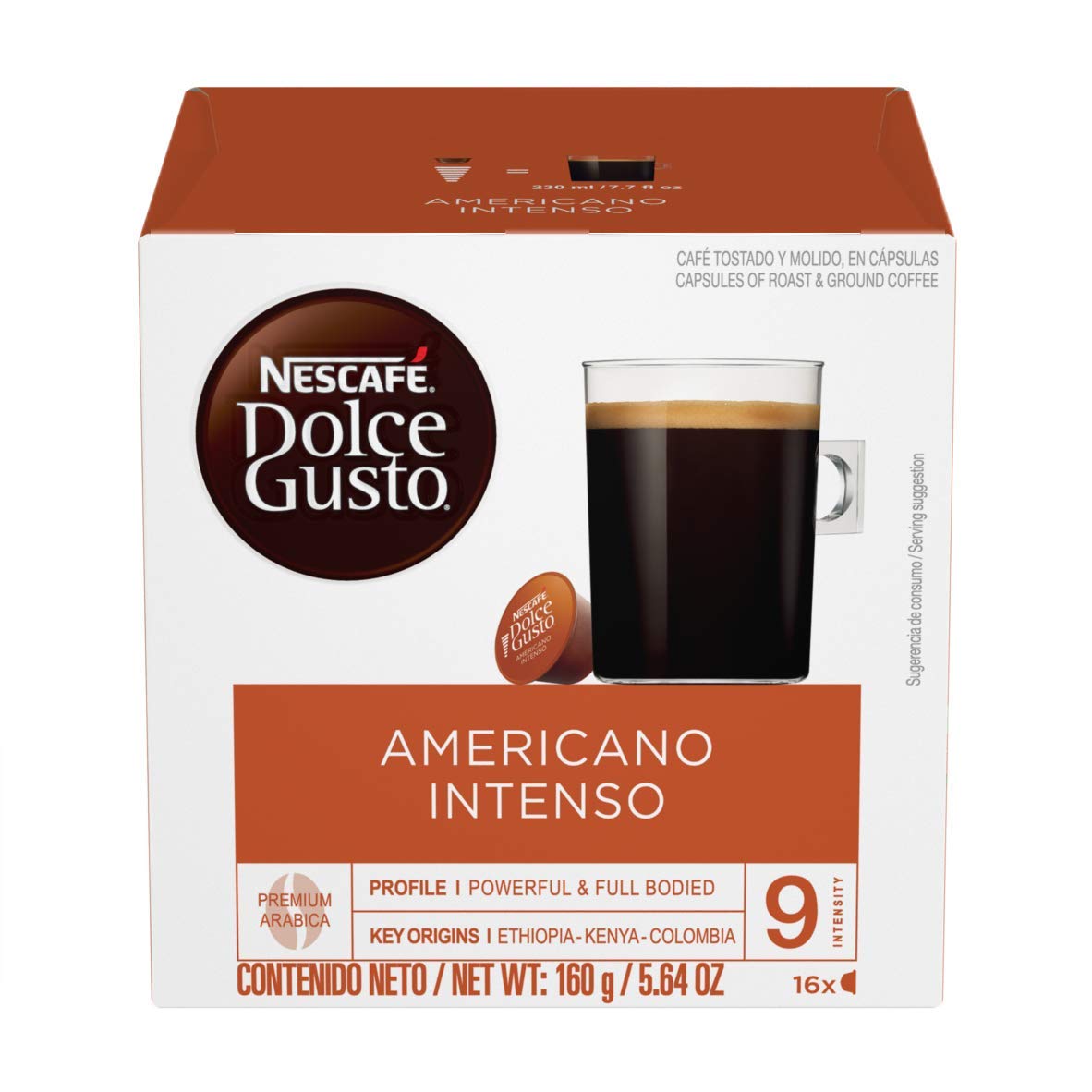 Nestle Coffee Mate Dolce Gusto Nescafe Pods  Americano Intenso  16 Count  Pack Of 3
