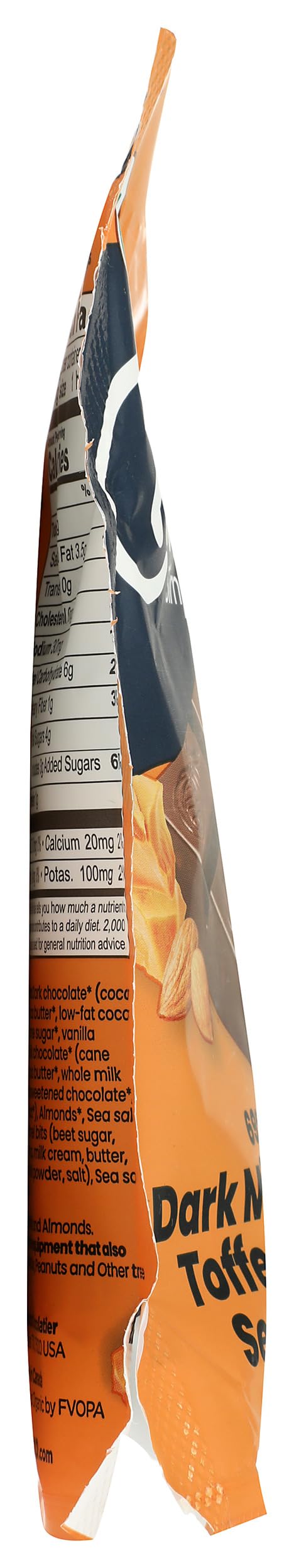 CHOCXO Organic Toffee Almond 69% Dark Milk Chocolate Snaps, 3.45 OZ