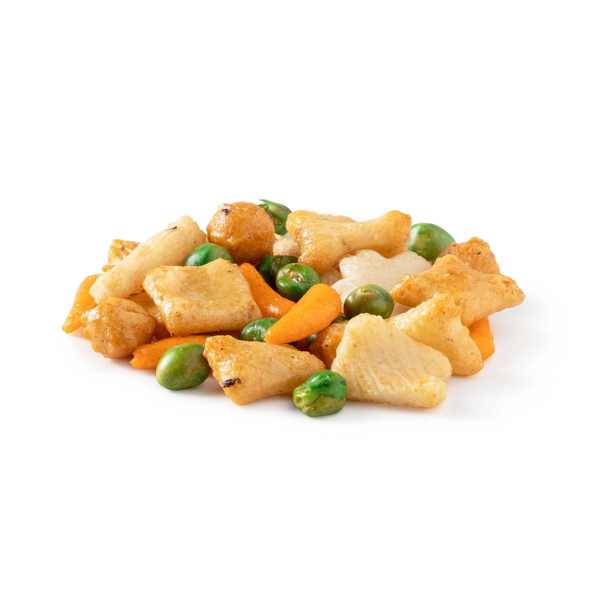NUTS U.S. Oriental Rice Crackers with Green Peas, Vegan, Non-GMO, Soy & Chili Flavor, Crunchy Baked Snacks, 4 lbs