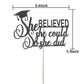 Graduation 2024 Cake Topper, She Did It Cake Sign, Congrats Grad Party Decorations, Black