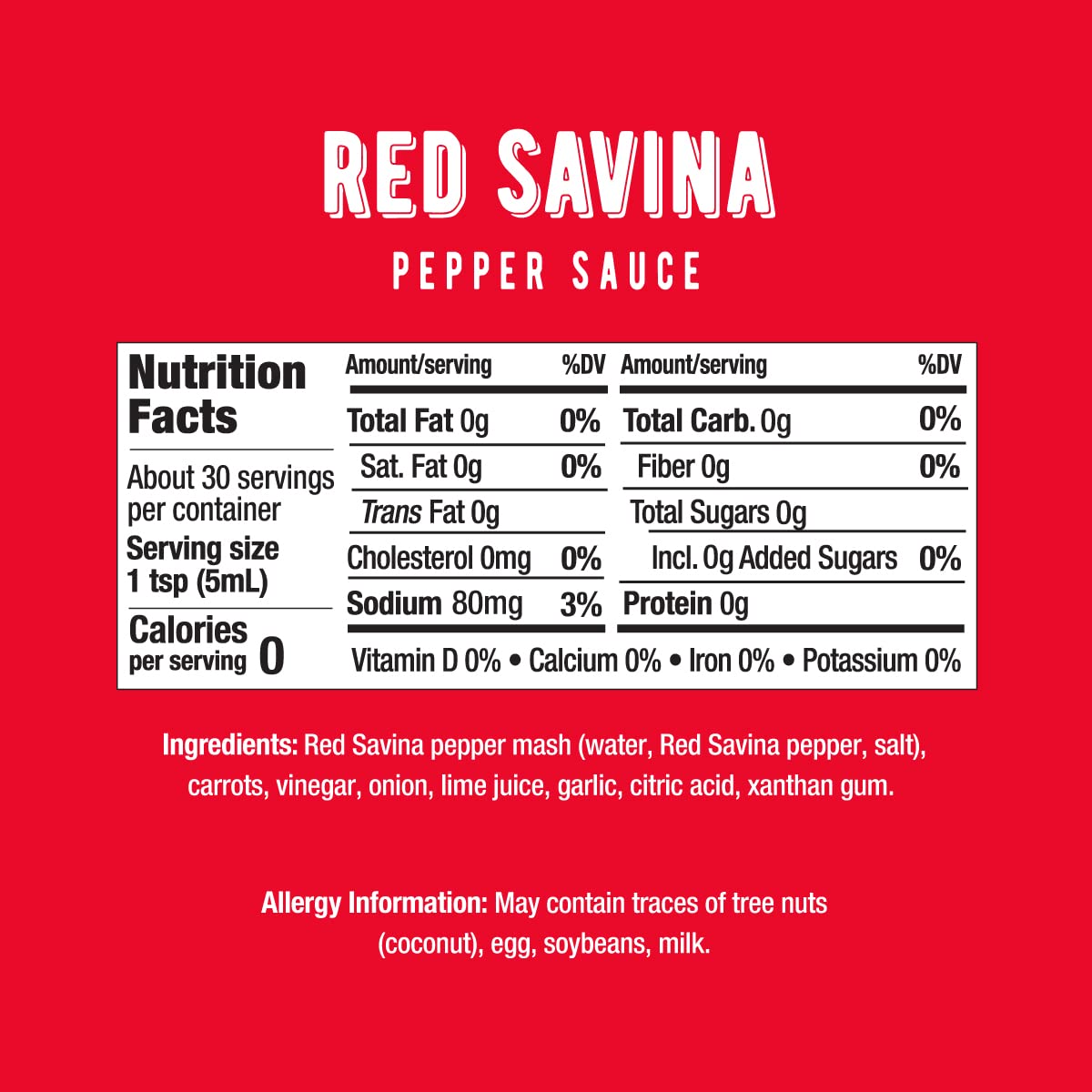 Melindas Red Savina Pepper Hot Sauce - Craft Extra Spicy Habanero Hot Sauce - Made With Fresh Ingredients, Red Savina Peppers, V