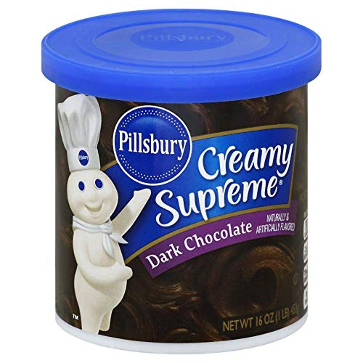 Pillsbury Creamy Supreme Dark Chocolate Frosting, 16-Ounce, 8 Count