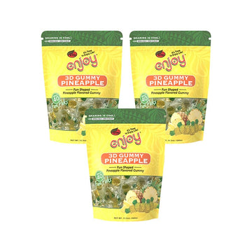 Enjoy 3D Pineapple Gummy Fun Pack 11.3Oz (Pack Of 3)
