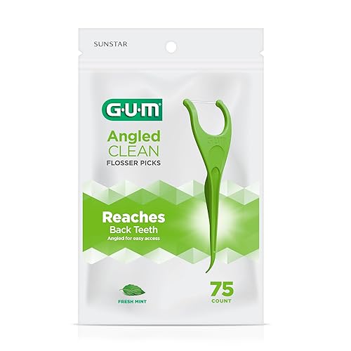 Gum Angled Flossers, Fresh Mint, 75 Count
