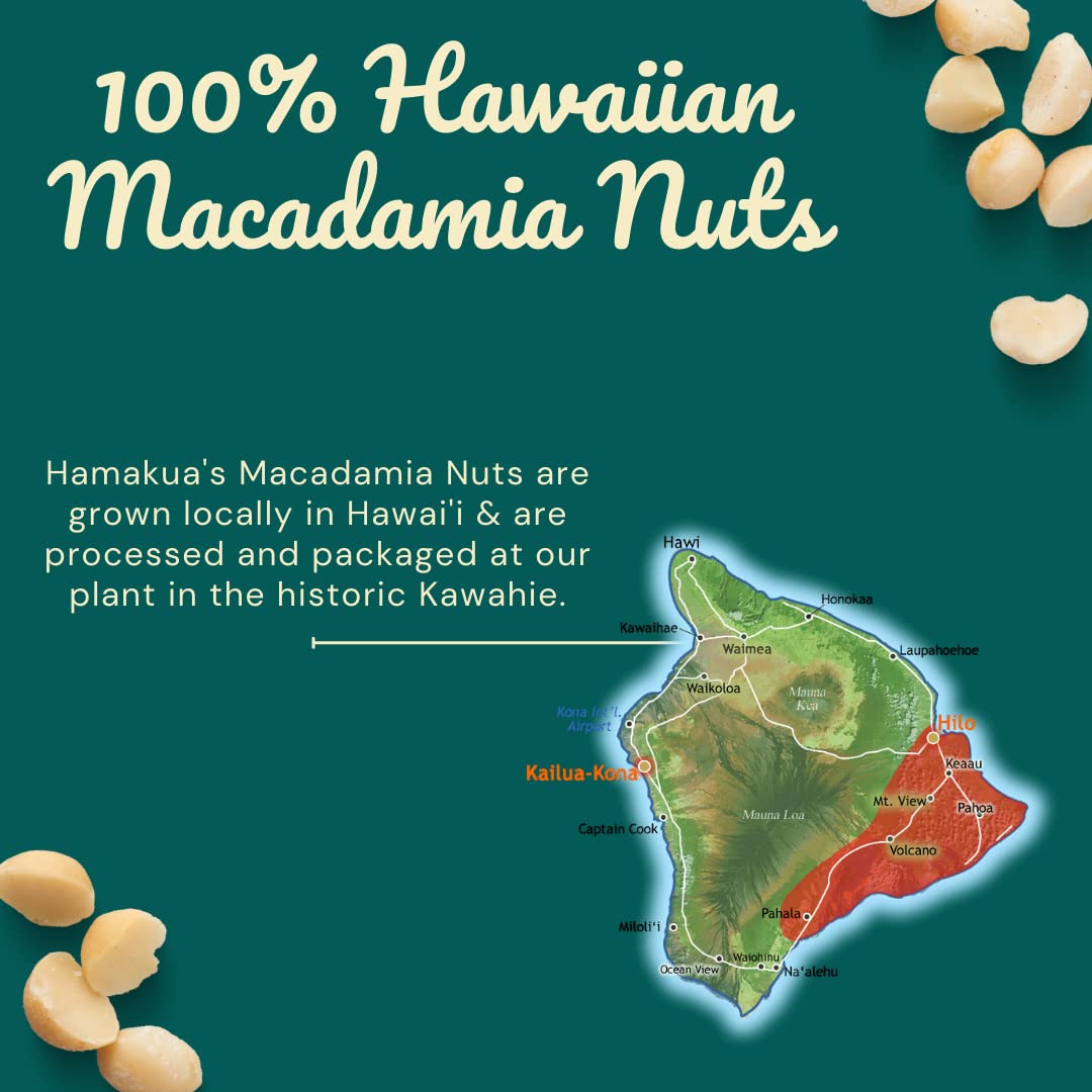 Hamakua Macadamia Nuts - Dry Roasted Diced - Unsalted - 20oz (1.25 lb) - Hawaiian Grown
