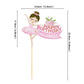 Ercadio 1 Pack Ballerina Tutu Cake Toppers Pink Ballet Girl Happy Birthday Cake Toppers Ballet Slipper Cake Picks For Ballerina