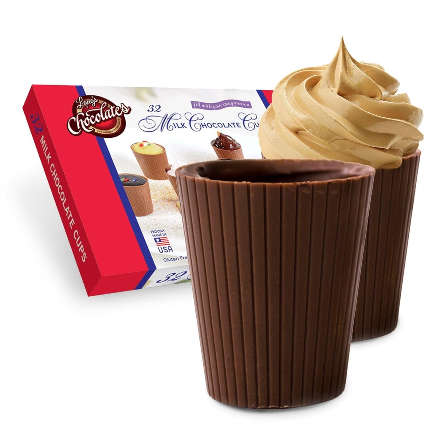 Langs Chocolates Dessert Cup, Milk Chocolate, 320g, Brown