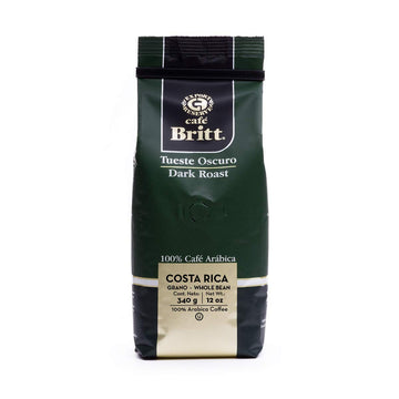 Caf   Britt - Costa Rican Dark Roast Coffee (12 Oz.) (3-Pack) - Whole Bean, Arabica Coffee, Kosher, Gluten Free, 100% Gourmet &