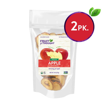 Fruit For Thought Organic Dried Apple, 8 Ounce (Pack of 2)