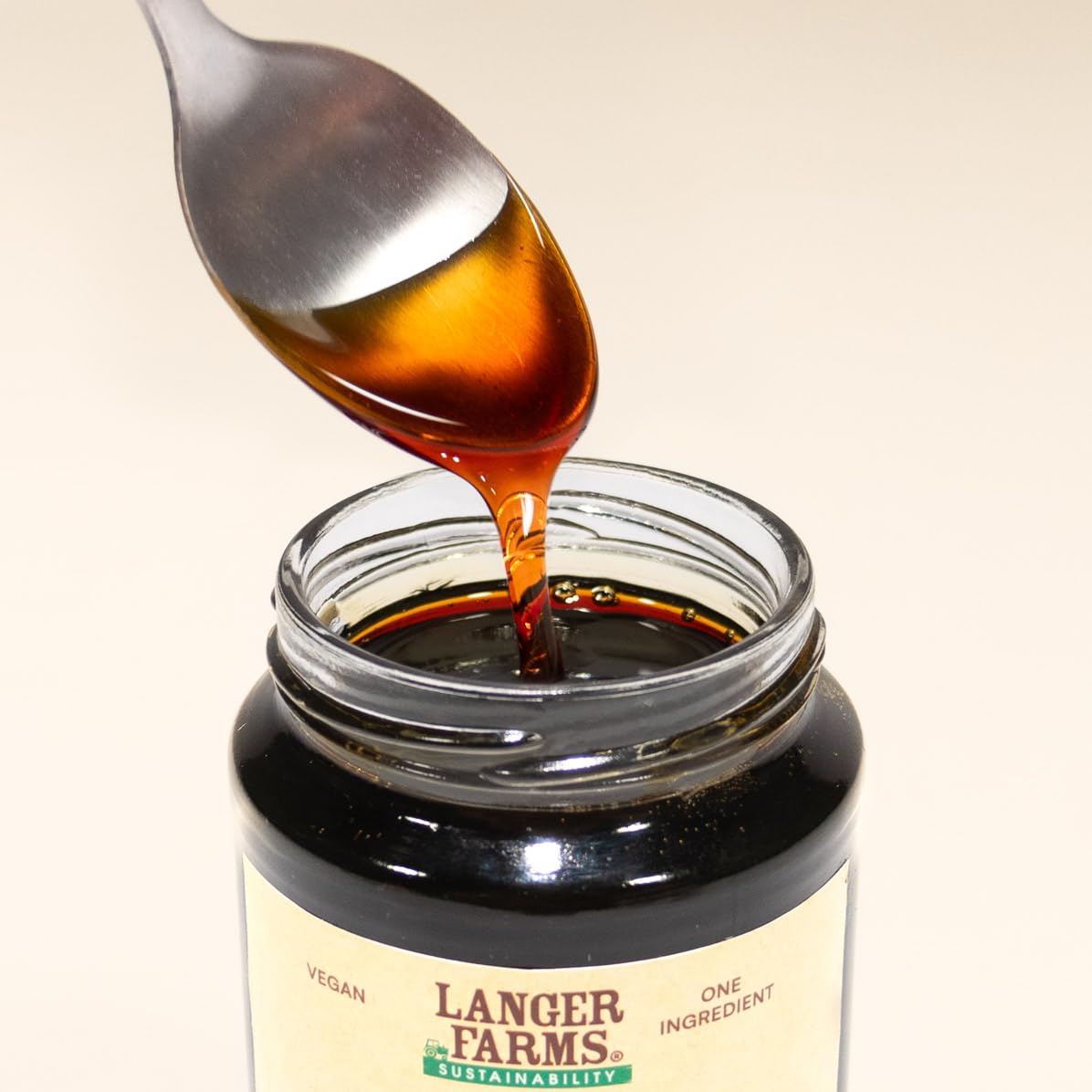 Langer Farms Pure Apple Honey, Vegan Honey Sweetener Substitute, Made From Apples, No Sugar Added, 16 Ounces