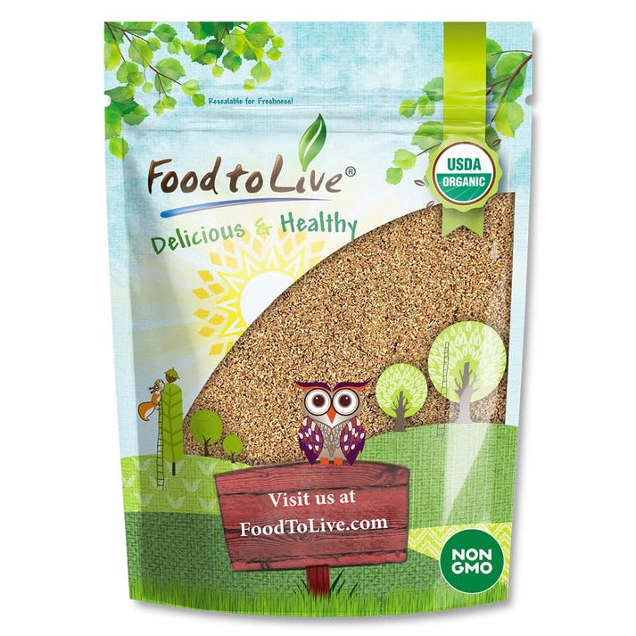 Food to Live Organic Ground White Chia Seeds, 1.5 Pounds - Raw Natural Milled Seeds. Non-GMO, Kosher, Vegan, Bulk