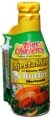 Tony Chachere Injectable Marinades With Injector, Creole Style Butter, 3 Count