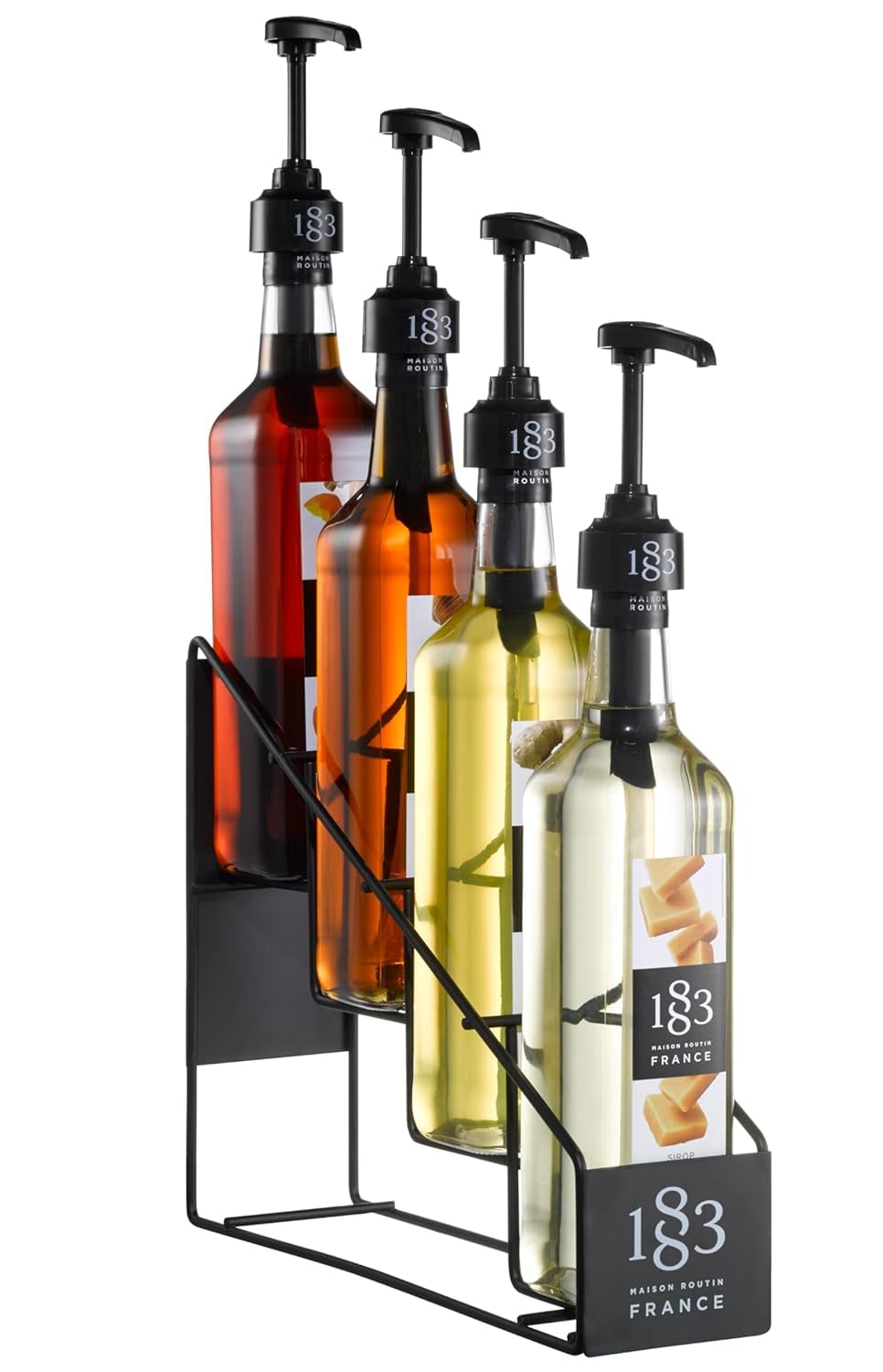 Syrup Pump For Glass Bottles - Gift Pack Of 2, 1L Pumps Compatible With 1883 Maison Routin