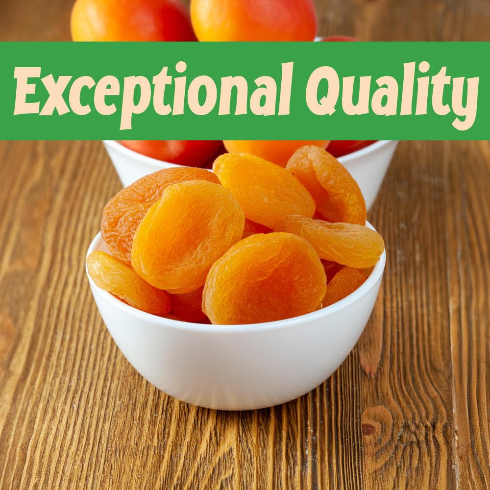 Sincerely Nuts - Dried Turkish Apricots | One Lb. Bag | Healthy Pitted Apricot Fruit | Raw Vegan Snack | Dehydrated | Sweet Gour