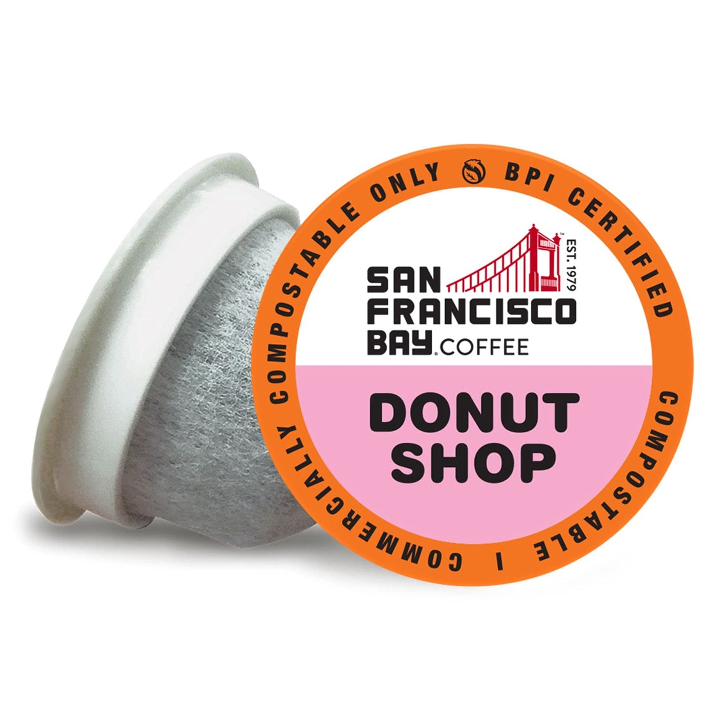 San Francisco Bay Compostable Coffee Pods - Donut Shop (120 Ct) K Cup Compatible Including Keurig 2.0, Light Roast