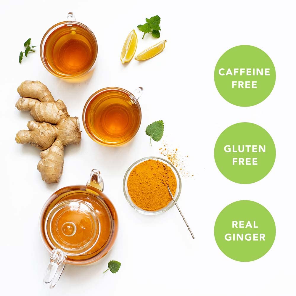 Prince Of Peace Ginger Honey Crystals with Turmeric, 25 Sachets, Caffeine Free, 15.87 Ounce, Easy to Brew Hot or Cold Beverage
