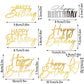 6 Packs Happy Birthday Cake Toppers Side Mirror Acrylic Cake Topper Happy Birthday Cake Decorations Gold Cupcake Toppers Cake De