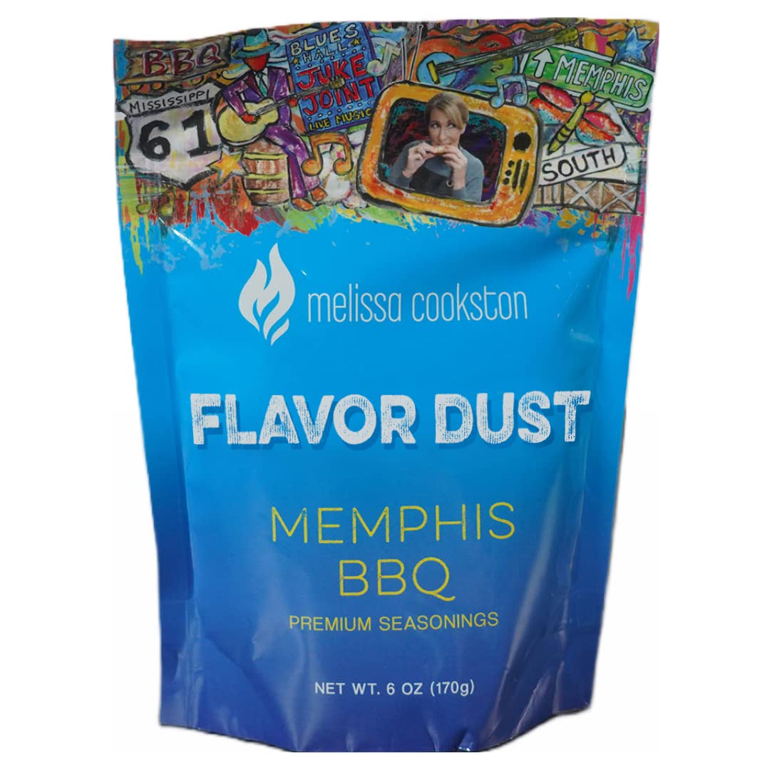 MELISSA COOKSTON Flavor Dust Chicken Wing Coating BBQ Dry Rub, Award Winning, 6 Oz