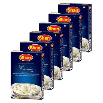 Shan Special Rasmalai Traditional Dessert Mix 3.5 oz (100g) - Powder for Cottage Cheese Balls in Milk Syrup - Suitable for Veget