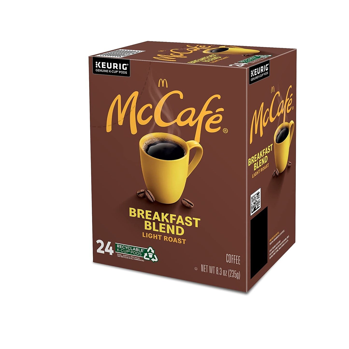 McCafe 24328029 McCafe Breakfast Blend Coffee K-Cup Pods Light Roast