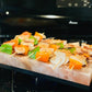 Himalite Himalayan Pink Salt Block & Metal Tray Set 12    x 8    x 1.5    for Cooking, Grilling, Cutting, and Serving with Himal