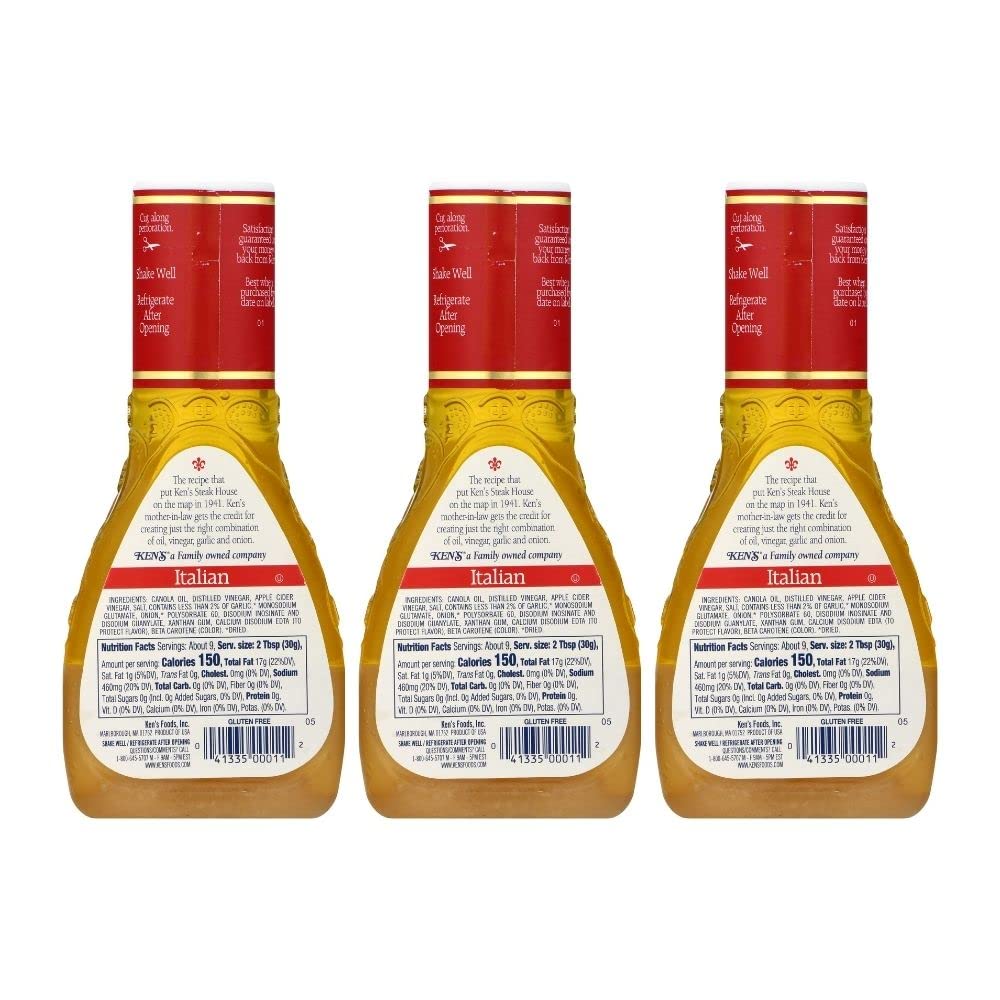 Ken'S Steak House Italian Dressing & Marinade (9 Fl Oz, Pack Of 3)