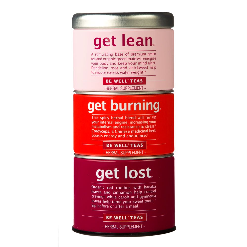 The Republic of Tea Get Lost Stackable Teas, Caffeinated, 42 Count, Tin