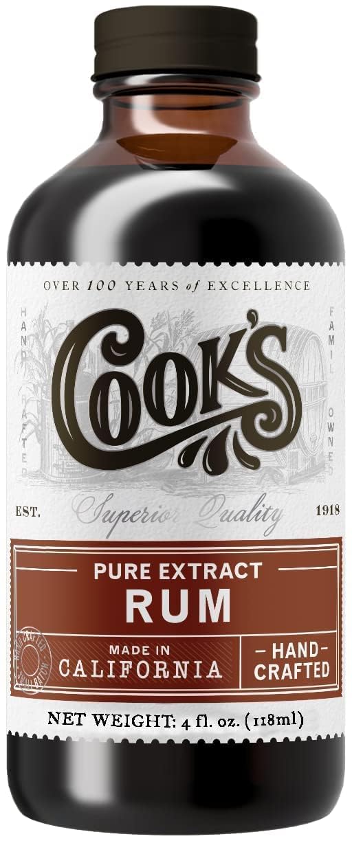 COOKS Pure Rum Extract for Baking, Ice Cream & Candies, 4 Fl Oz