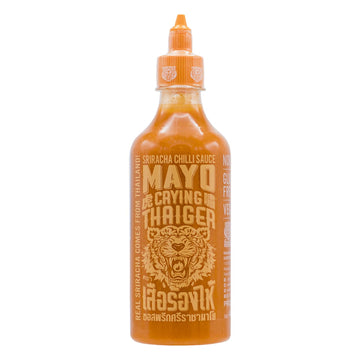 Crying Thaiger Sriracha Mayo Chili Sauce in Squeeze Bottle 17.4 Ounce, Vegan, Gluten Free, Non-GMO, from Thailand (Pack of 12)