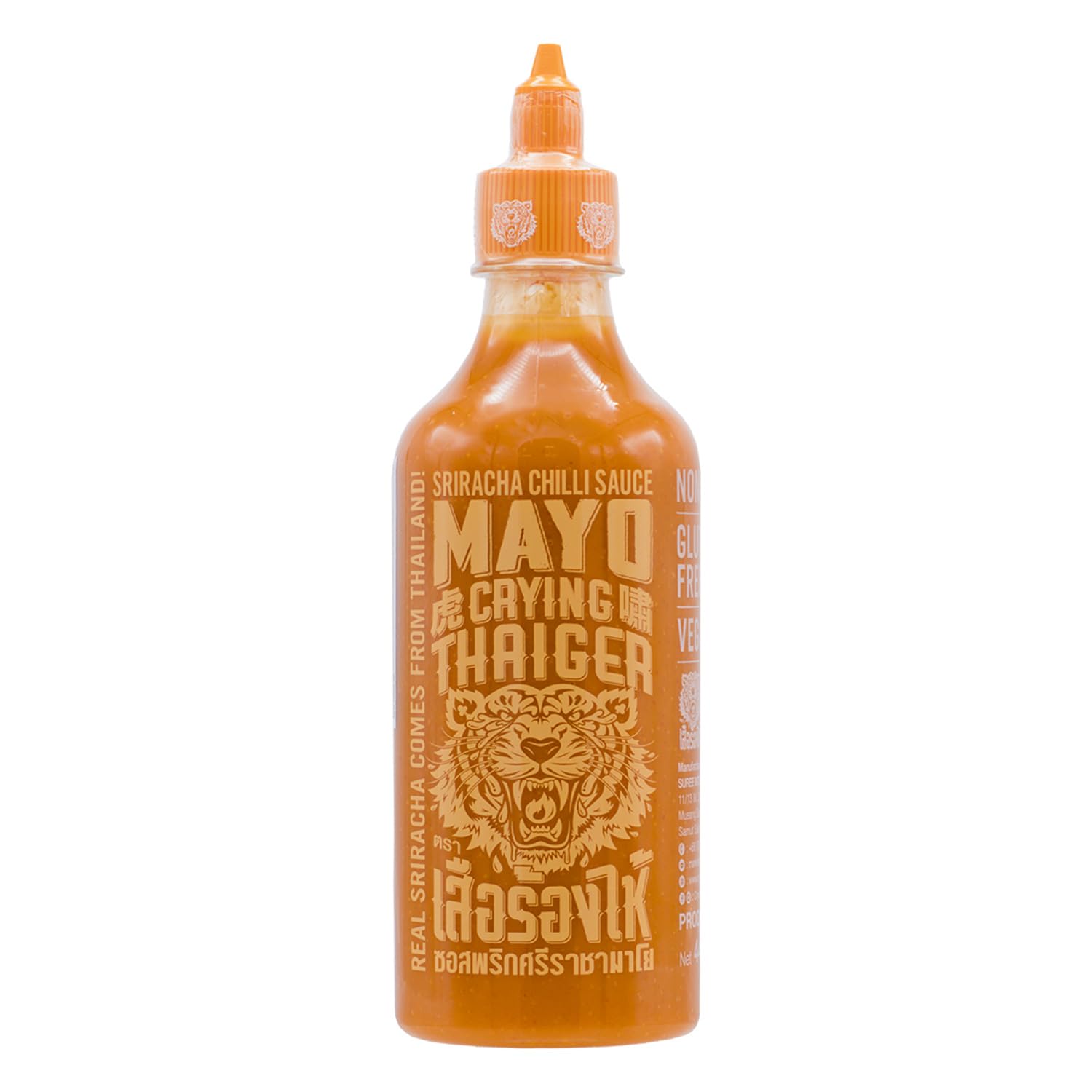 Crying Thaiger Sriracha Mayo Chili Sauce, Vegan & Gluten Free, 17.4 oz Squeeze Bottle